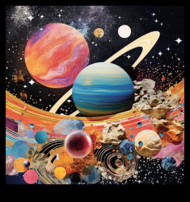 الكولاج السماوي: التعبيرات الفنية للعجائب النجمية في الفضاء الخارجي