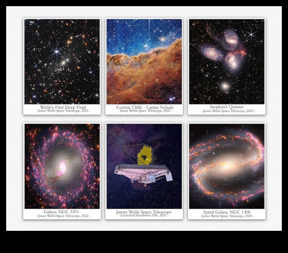 الكولاج السماوي: التعبيرات الفنية للعجائب النجمية في الفضاء الخارجي