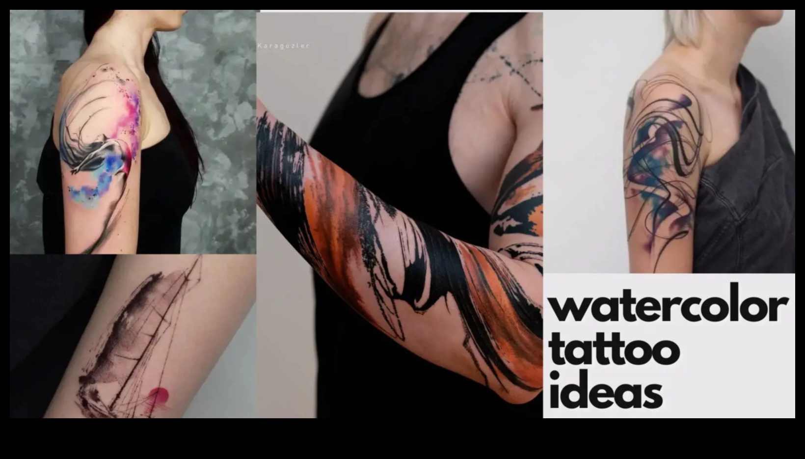 ضربات فرشاة حية وألوان مائية تلتقط جمال اللحظة 3 ضربات فرشاة مفعمة بالحيوية: وشم بالألوان المائية يأسرك بالدقة والأناقة