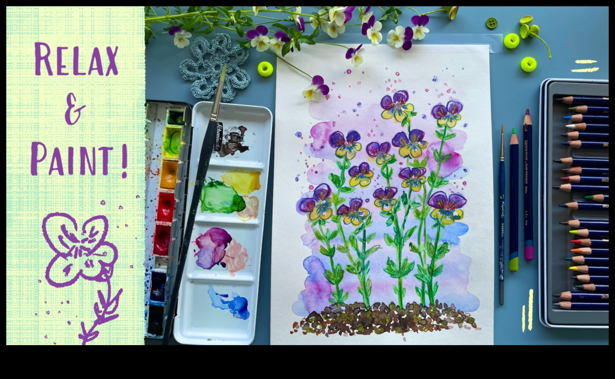 لوحة الرسام: دليل إبداعي للتعبير عن نفسك باستخدام حبر الألوان المائية 5 لوحة الرسام: عبر عن نفسك باستخدام حبر الألوان المائية