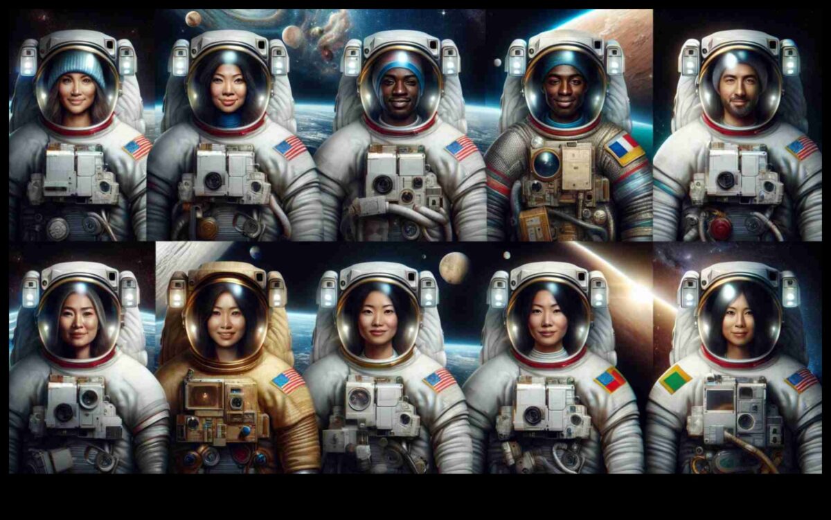 كشف النقاب عن رواد الفضاء: صور لرواد الفضاء السماوية
